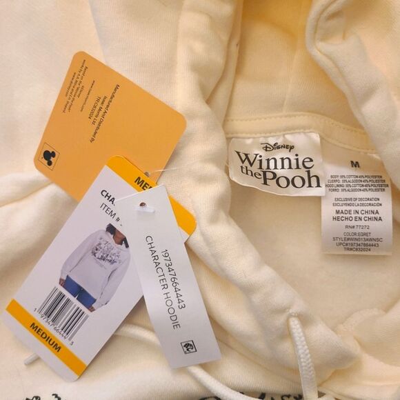 DISNEY Hoodie Sweatshirt Christopher Robin Pooh And Friends Cream Women'… - Picture 9 of 12